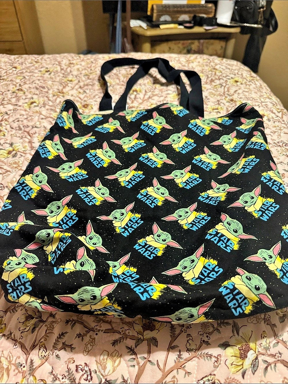 Grogu Tote Bag in Black